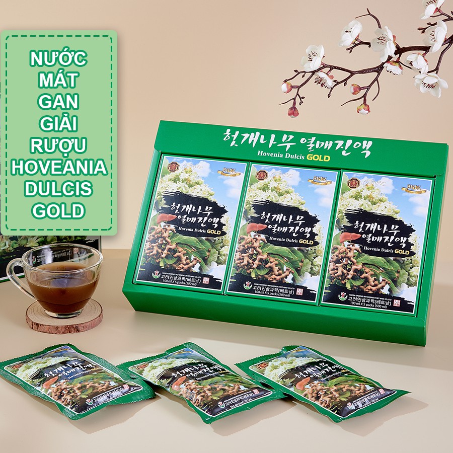 [Freeship Extra] Nước Hovenia Dulcis Gold - Hộp trung 15 gói * 100ml