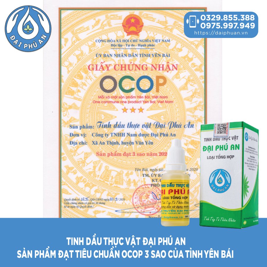Combo 5 sản phẩm tinh dầu thực vật Đại Phú An