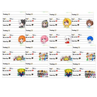 Nhãn vở hero team nhiều mẫu