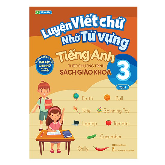 Sách - Luyện viết chữ nhớ từ vựng tiếng Anh theo chương trình Sách giáo khoa Lớp 3 Tập 1 MEGATH9487