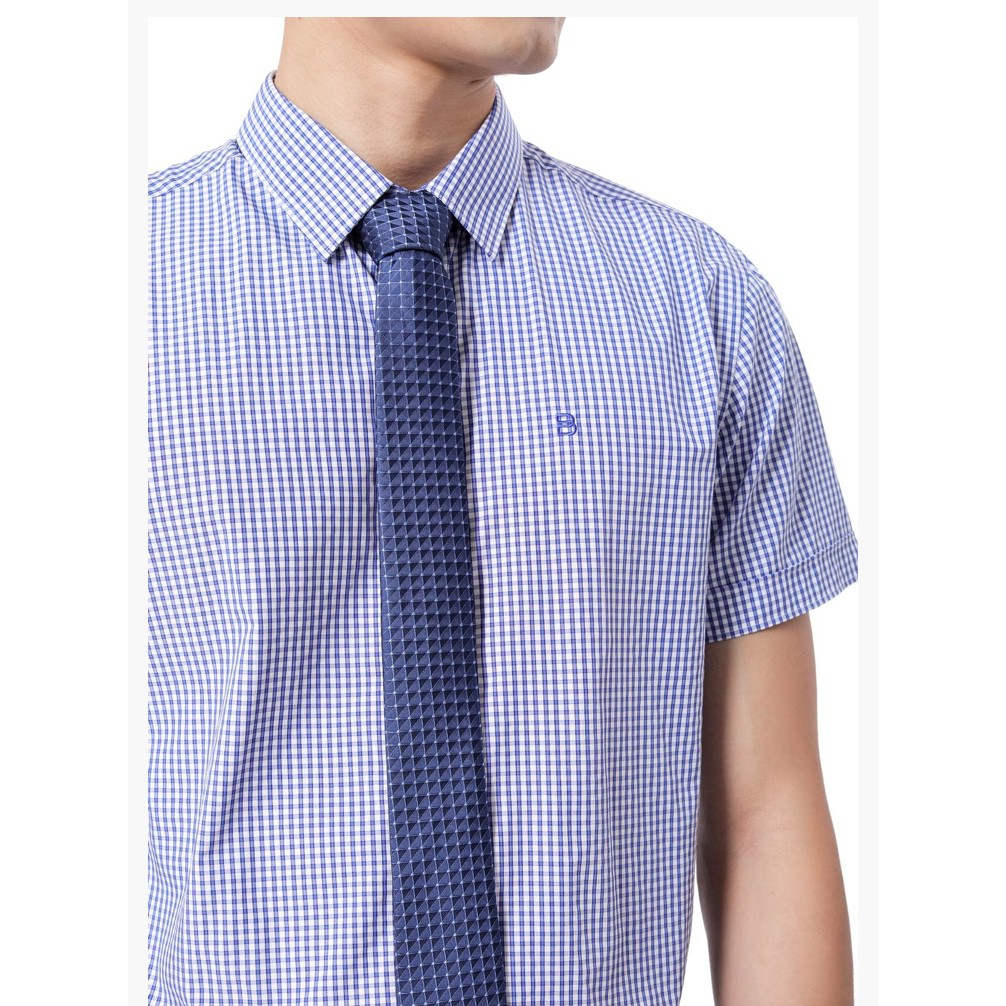 [Mã FAMALLT5 giảm 15% đơn 150K] Áo sơ mi cộc tay nam Biluxury1SMCC05068T00 (caro xanh sáng) và 4SMCB008TRK (trắng) | BigBuy360 - bigbuy360.vn