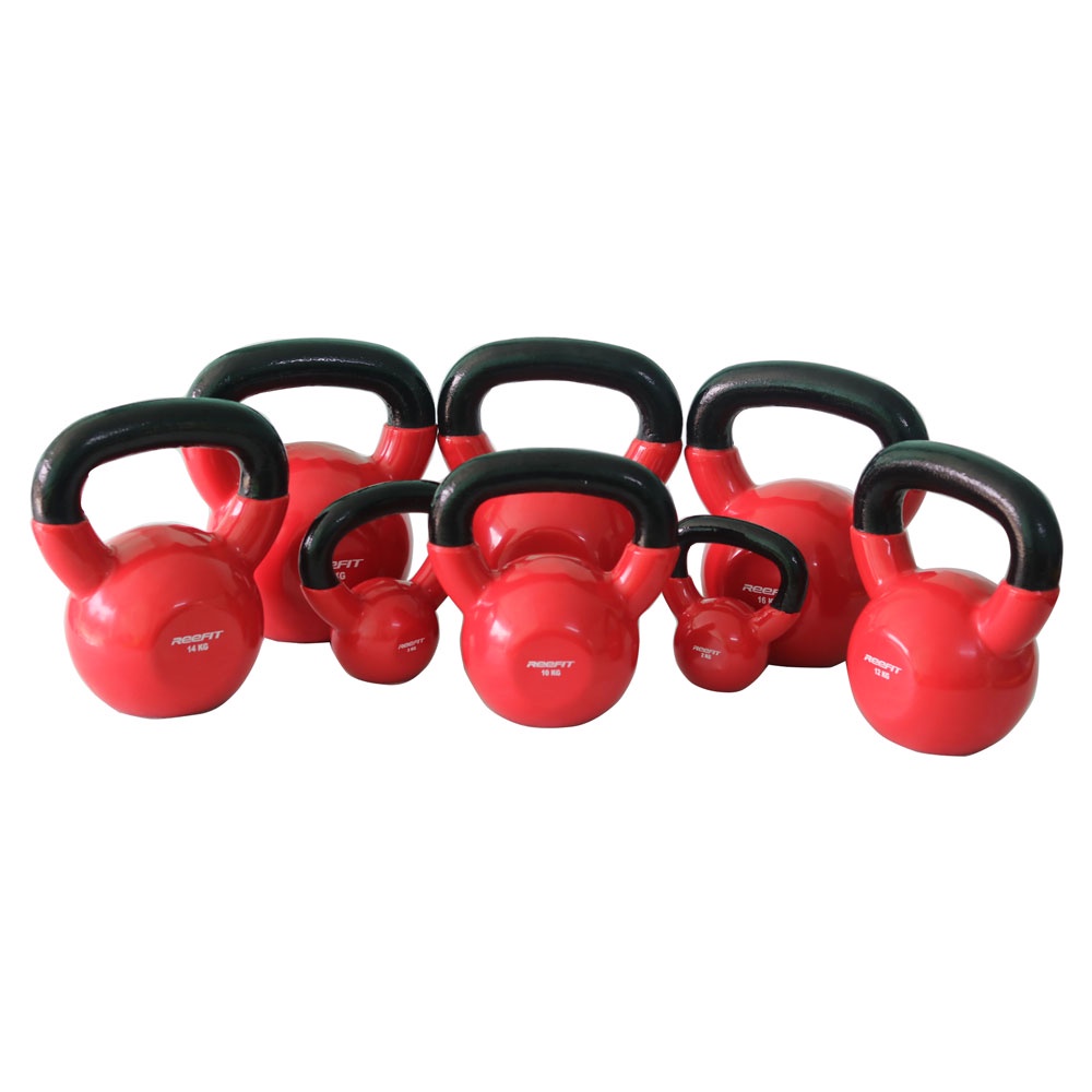 Tạ tạ bình vôi tạ ấm quai xách Reefit Sport 2kg bằng gang bọc cao su cao cấp