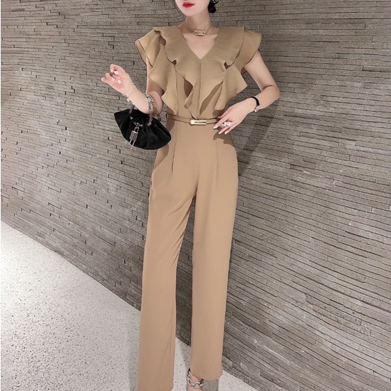 Jumpsuit Đen Jumpsuit Voan Áo liền quần không lưng Áo liền quần 2022 Tính khí mới Bộ áo liền quần Nữ thần Người hâm mộ Cao cấp Bộ jumpsuit không tay Áo dài không tay Bộ áo tắm mùa hè