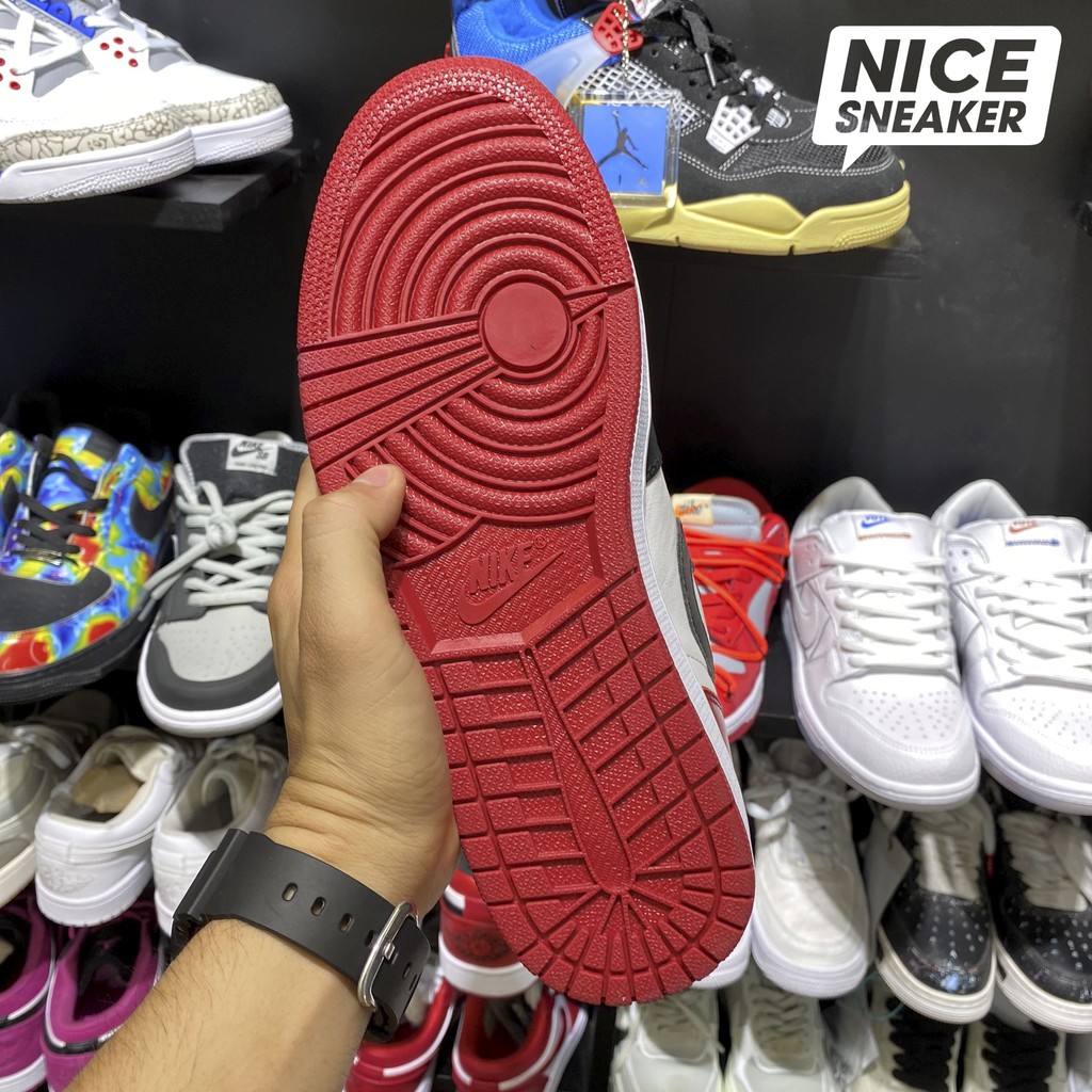 [ Nice Sneaker ] Giày sneaker nam nữ Jordan 1 high black toe ( cổ cao đen đỏ ) | phiên bản high quality .