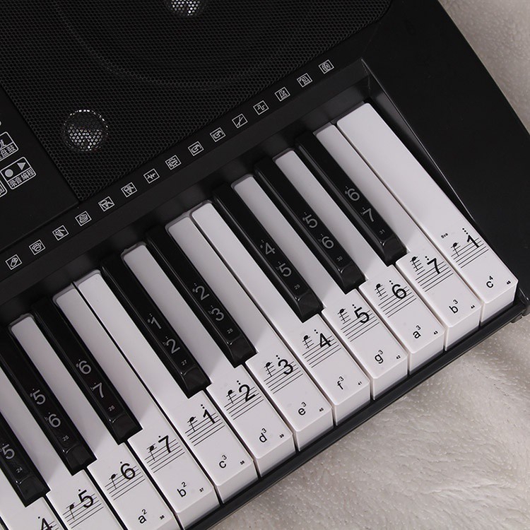 Miếng dán ghi nốt cho đàn piano/keyboard 54/61 phím trong suốt
