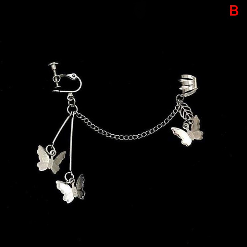 1 Khuyên Tai Hình Bướm Phong Cách Harajuku Cho Nữ