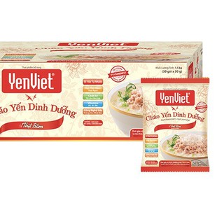 [DATE THÁNG 10] Thùng 30 gói cháo yến Yến Việt vị thịt bằm 50g [DATE THÁNG 10]