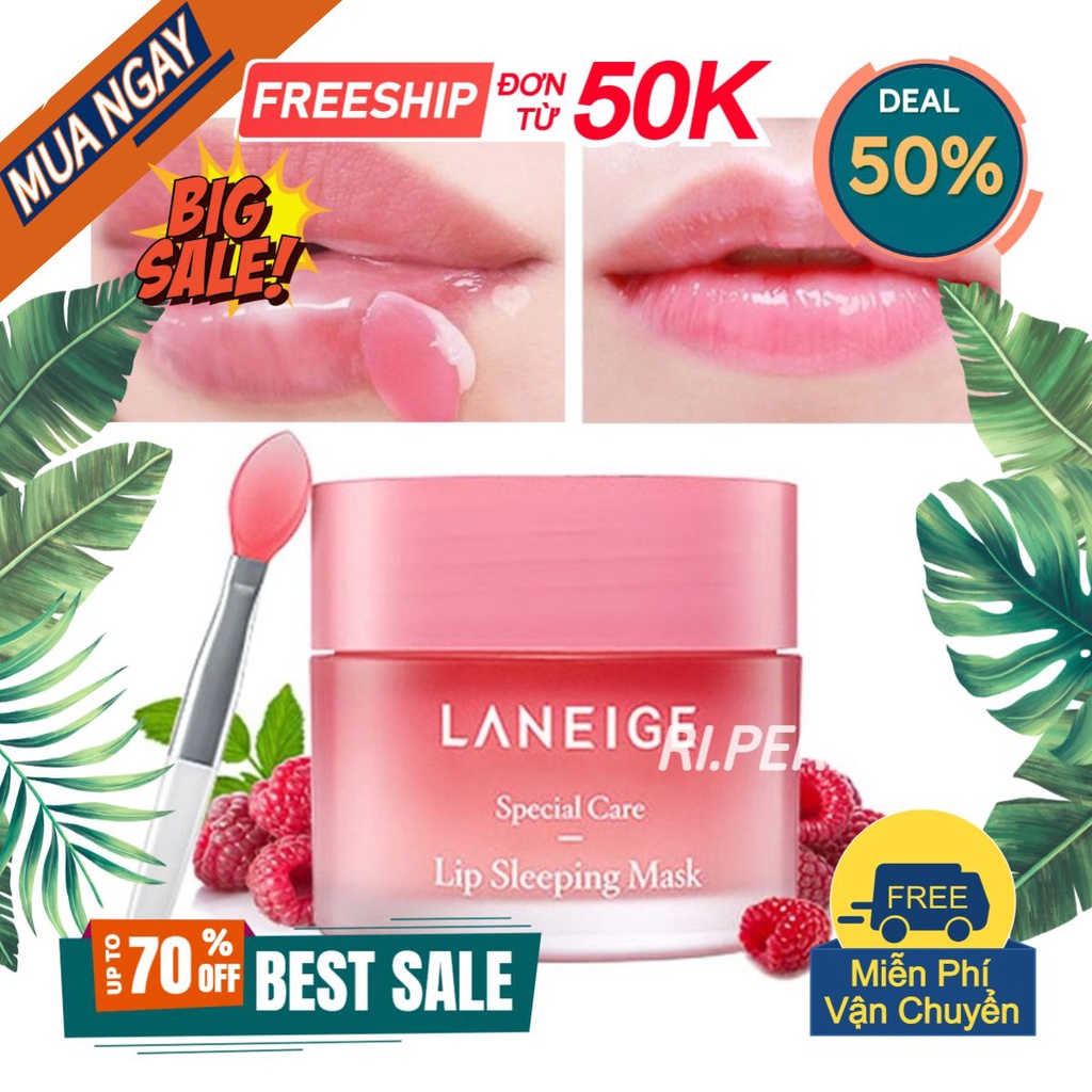 [ 𝐒𝐢ê𝐮 𝐇𝐨𝐭 ]... Mặt nạ môi LANEIGE Lip Sleeping Mask - Mặt nạ ngủ ủ môi LANEIGE mini dưỡng môi 3g