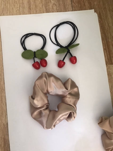 Cột tóc vải scrunchies bản to được chọn màu bán lẻ giá sỉ