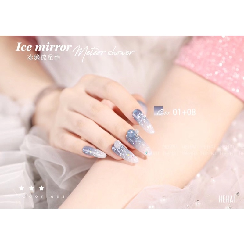 Sơn Gel Nhũ Sao Băng Set 10 màu kèm bảng màu