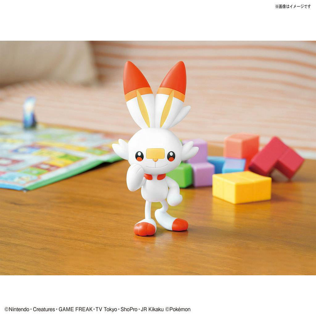 MÔ HÌNH LẮP RÁP BANDAI POKEMON PLASTIC MODEL COLLECTION QUICK!! 05 SCORBUNNY POKEMON PLAMO NHẬT BẢN