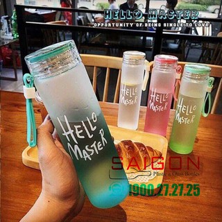 Bình Nước Thủy Tinh Hello Master 420ml