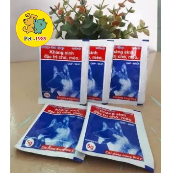 1 Hộp  Bột uống Doxy - Sul - Trep Kháng sinh chó mèo 5g