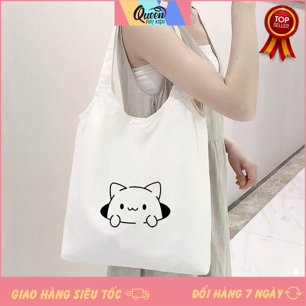 Túi Tote Trắng Vải Canvas Cao Cấp 1016 479 Chuột Hamster Dễ Thương Cực Đẹp