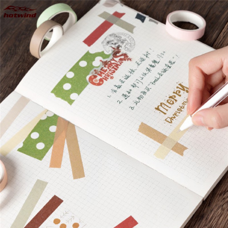 Set 10 Cuộn Băng Dính Họa Tiết Xinh Xắn Dùng Để Trang Trí Đa Năng