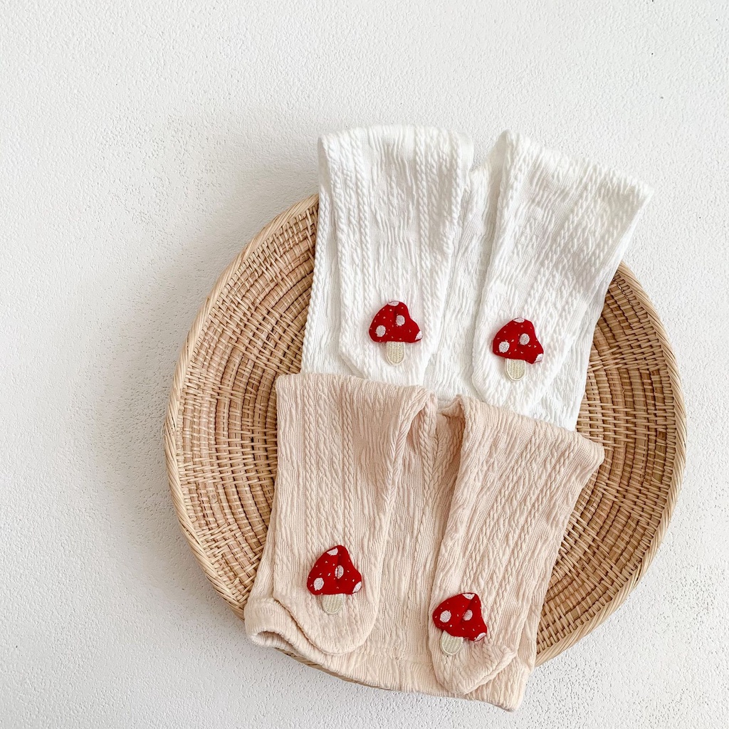 Quần Tất cotton Hình Nấm Nhỏ Dễ Thương Cho Bé