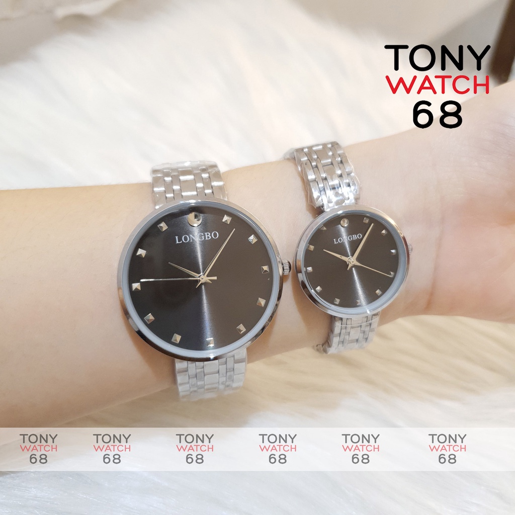 Đồng hồ cặp đôi nam nữ Longbo dây thép chính hãng đeo tay cao cấp chống nước đẹp - SIÊU HOT