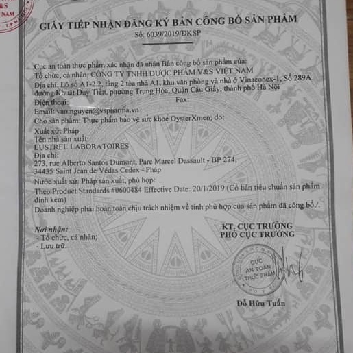 Tinh Chất Hàu Oyster X Men Tăng Cường Sinh Lý Nam Giới, Cải Thiện Cương Dương⚡chính hãng⚡nhập khẩu pháp⚡