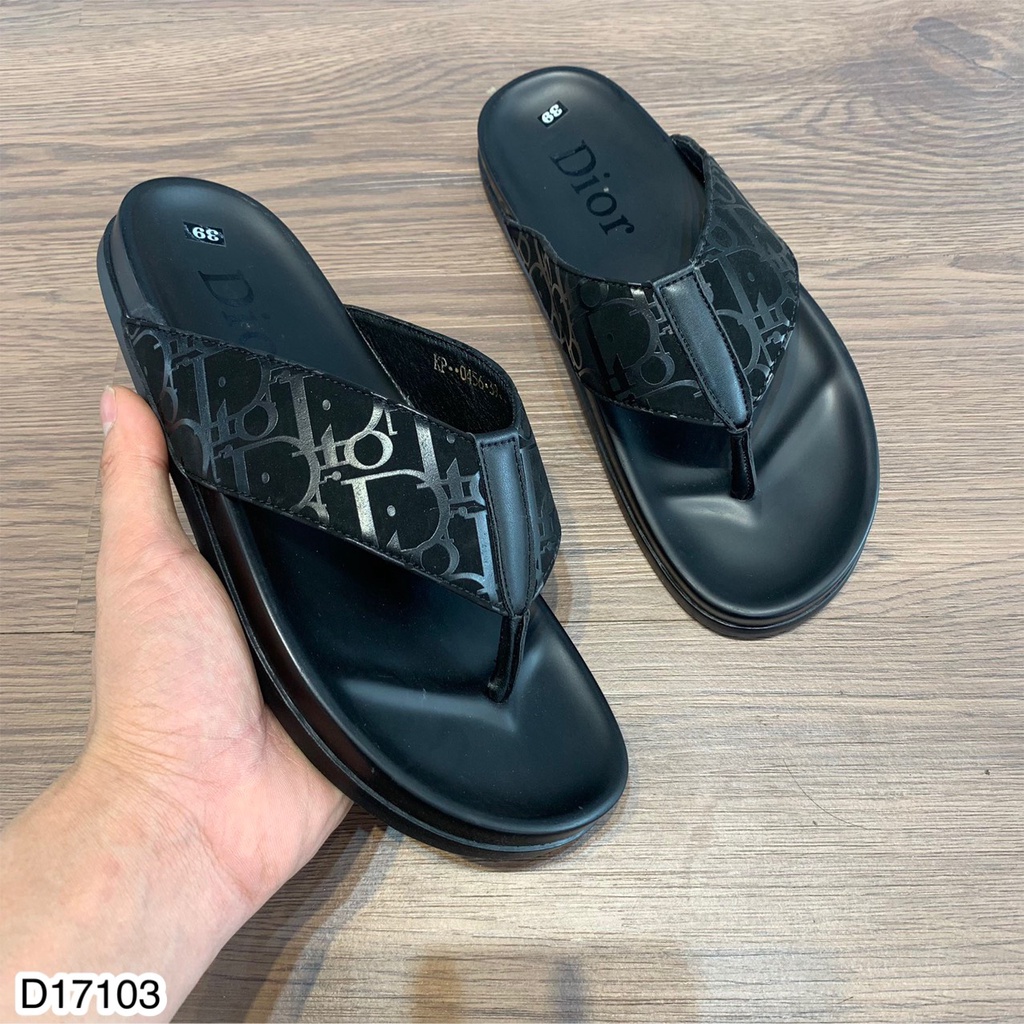 Dép Xỏ Ngón Nam Phối Họa Tiết In Chìm Sang Trọng Lịch Sự - Dép Tông Cao Cấp Dành Cho Nam DT FASHION MENWEAR