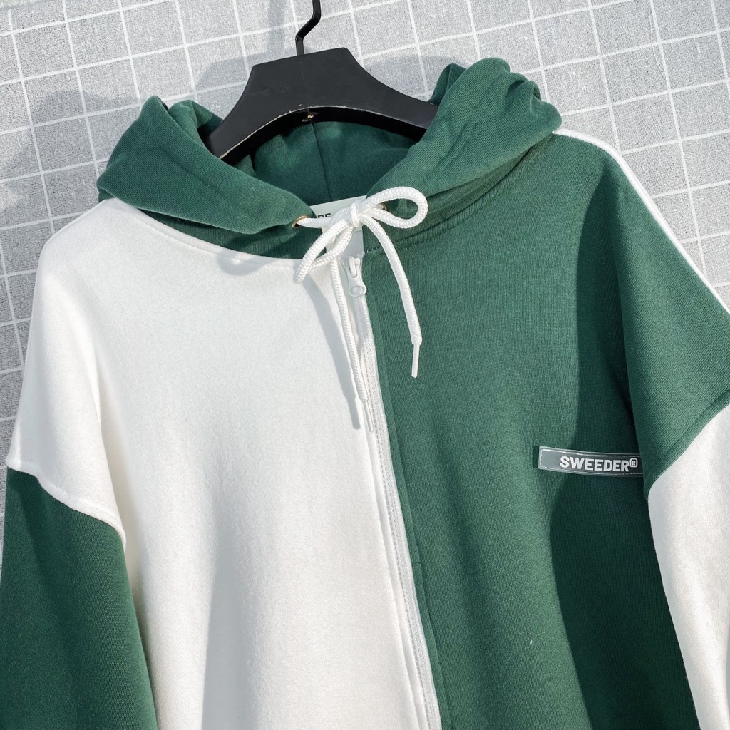 Áo Khoác Hoodie Form Rộng Phối Zip Unisex BOA NỈ Bông  - Tuni Store