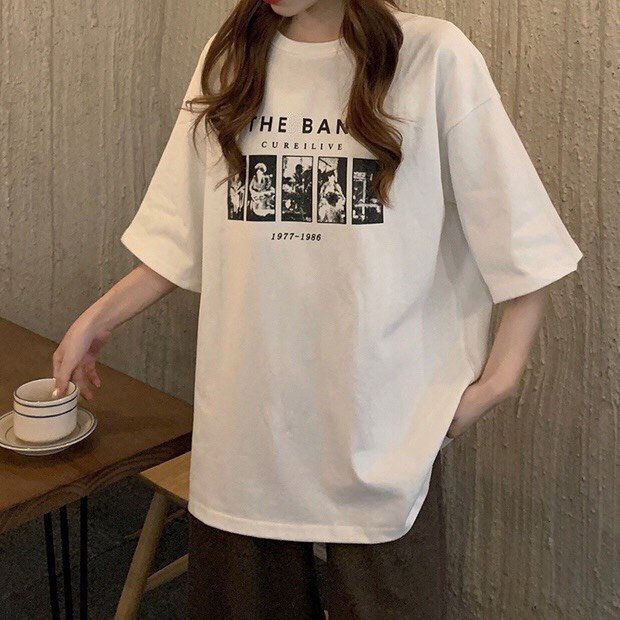 Áo phông nam nữ form rộng 2N Unisex thun cotton The band trắng/nâu/đen