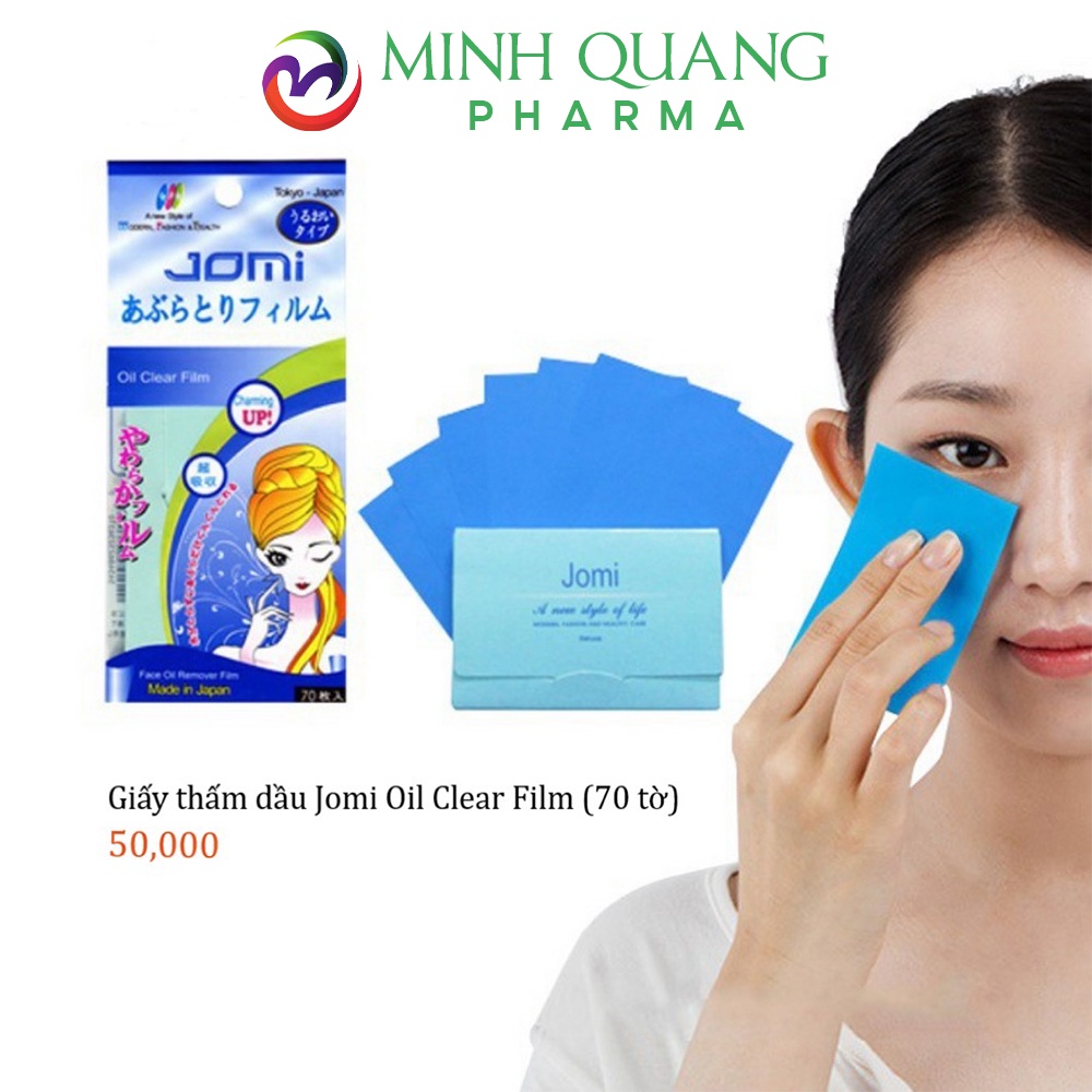 Giấy thấm dầu JOMI OIL CLEAR thấm hút dầu thừa, giúp da khô thoáng 70 miếng | BigBuy360 - bigbuy360.vn