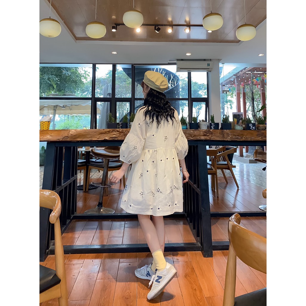 VÁY BABYDOLL BE HOA THÊU NAVY | BigBuy360 - bigbuy360.vn
