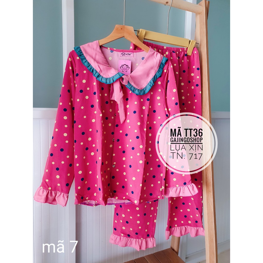 TT36 - BỘ PIJAMA TIỂU THƯ LỤA DỄ THƯƠNG DƯỚI 60 KG KÈM HÌNH THẬT | BigBuy360 - bigbuy360.vn