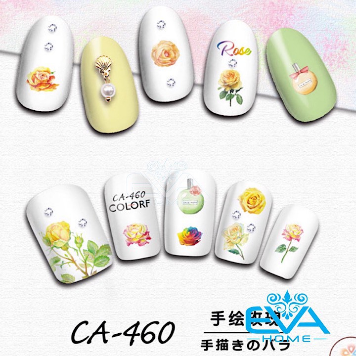 Miếng Dán Móng Tay 3D Nail Sticker Tráng Trí Hoạ Tiết Bông Hoa CA460