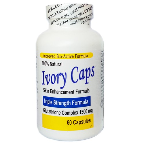 hộp đựng 60 Viên Uống Trắng Da Ivory Caps Glutathione