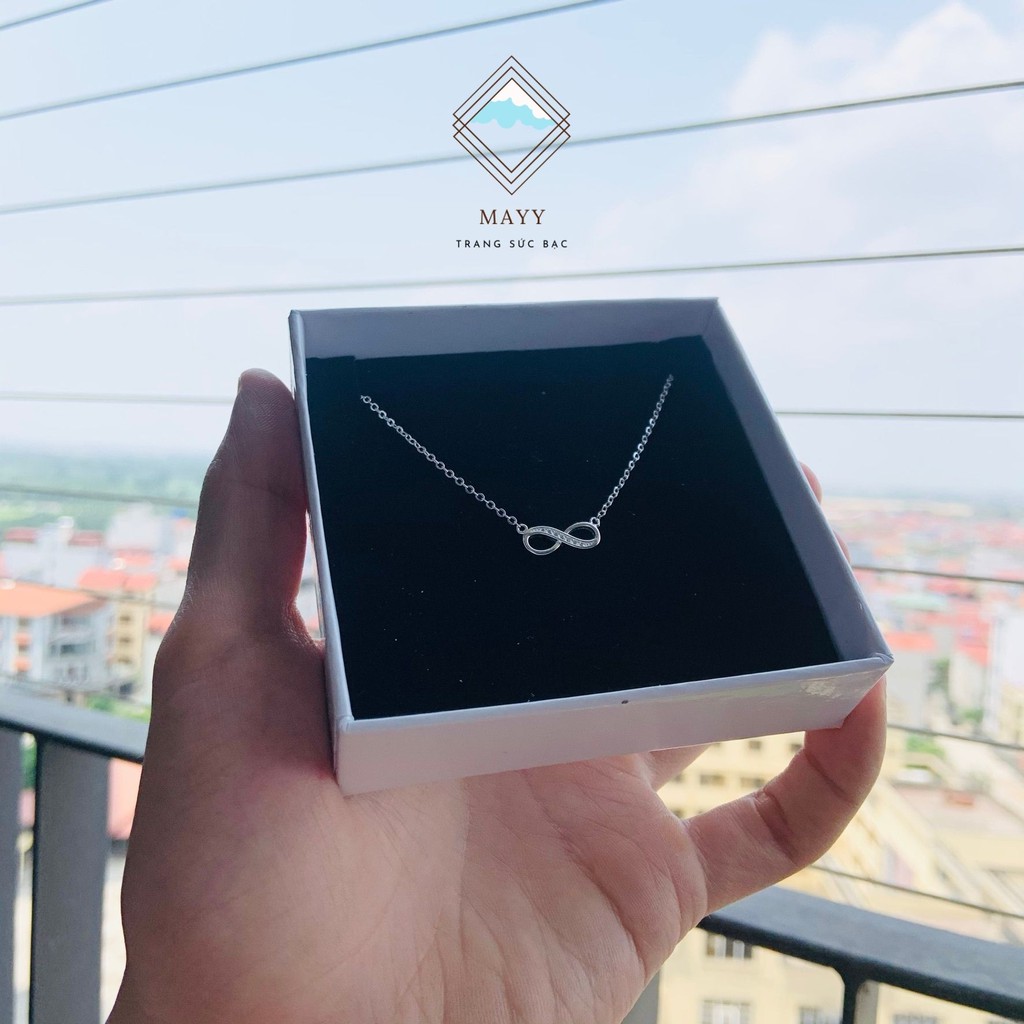 Dây chuyền bạc Mayy Silver - dây chuyền hoạ tiết vô cực Infinity - Infinite - Dây chuyền đeo hàng ngày cho nữ