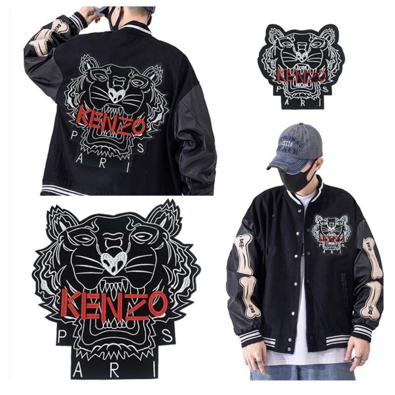 Sticker vải, patch thêu dán quần áo hình hổ lớn