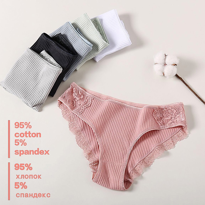 Bộ 5 quần lót FINETOO bằng cotton mịn cho nữ