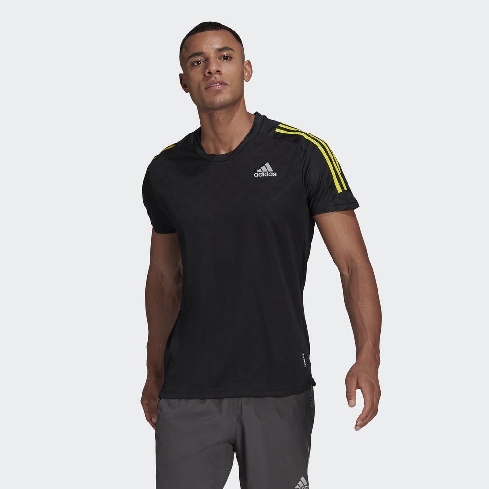 [Mã WABRD7 giảm 150K đơn 1 Triệu] Áo Thun adidas RUNNING Nam Chạy Bộ 3 Sọc Own The Run Màu Đen GM6002