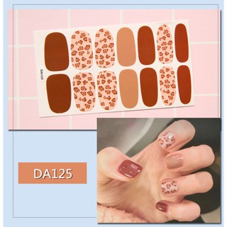 [Giá Sỉ- Hà Nội] Nail sticker Bộ Dán Móng Tay 3D Hình Da Báo ko Thấm Nước gồm 14 móng bền đẹp DA122 DA125 DA132