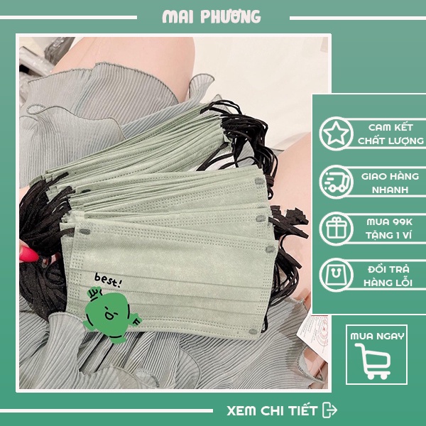 KHẨU TRANG 𝐘 𝐓ế THÁI LAN - XANH LÁ