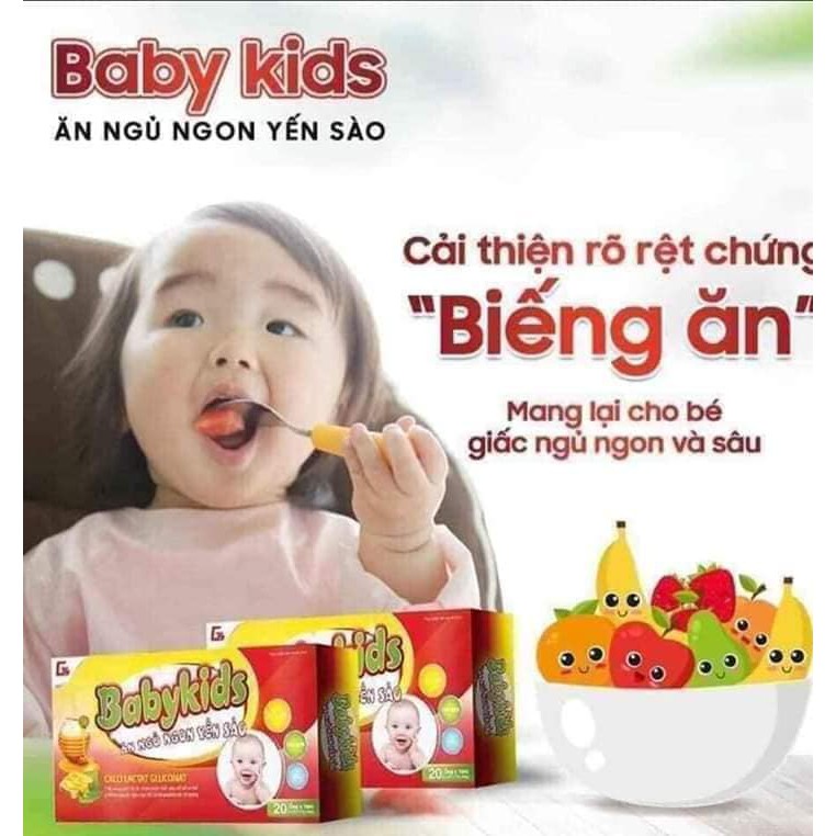 Ăn ngủ ngon yến sào Babykids chuẩn hãng, bé khỏe cả nhà vui (giá gốc)