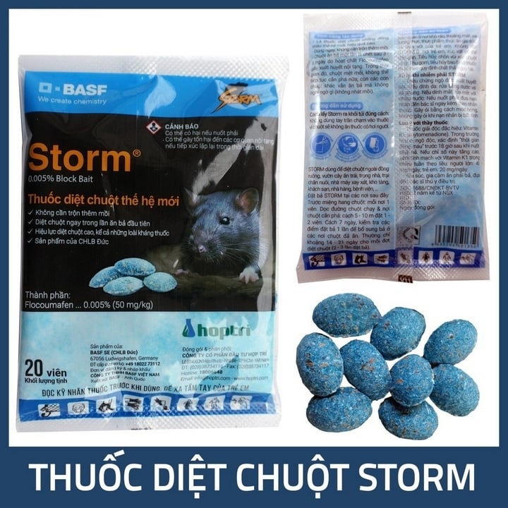 Viên Kẹo Chuột STORM HÀNG CHUẨN - Kẹo Sinh Học diệt nhanh không độc hại gói 20 viên