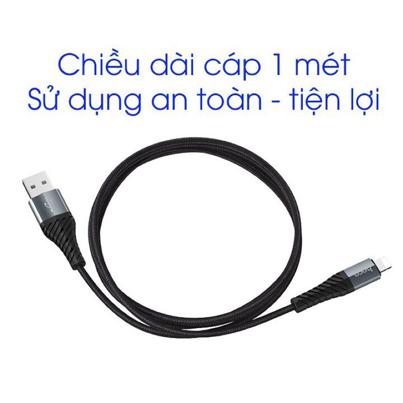 Cáp sạc nhanh IPhoco x38 dài 1m chống đức dòng 2.4A/5V