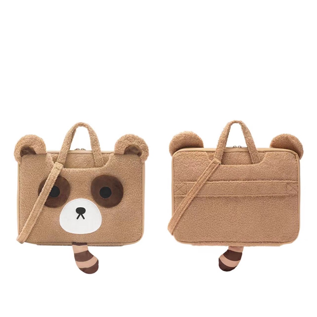 Túi đựng máy tính xách tay 13.3/ 14.1/ 15.6 inch hình gấu teddy phong cách dễ thương