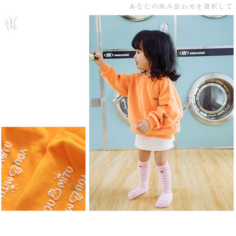 Tất dài cotton mềm mại thoáng khí cao đầu gối chống trượt họa tiết hoạt hình cho bé gái 0-4 tuổi