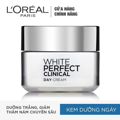 Hàng Mới Kem dưỡng da và giảm thâm nám ban ngày L'Oreal Paris White SPF19/PA+++ 50ml _ 8992304024467 (Chính hãng)