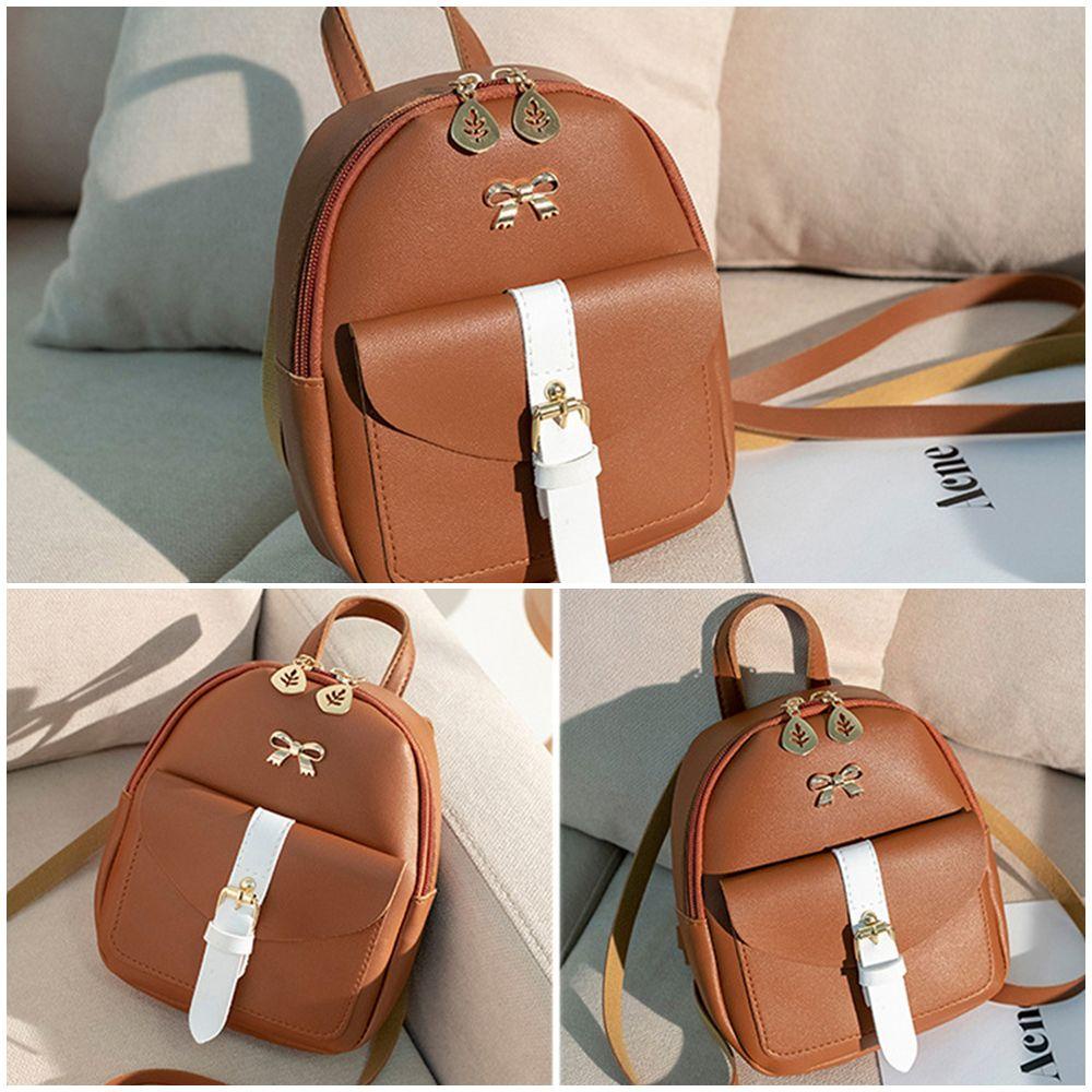 Balo Da PU Mini Họa Tiết Lá Rỗng KENT1