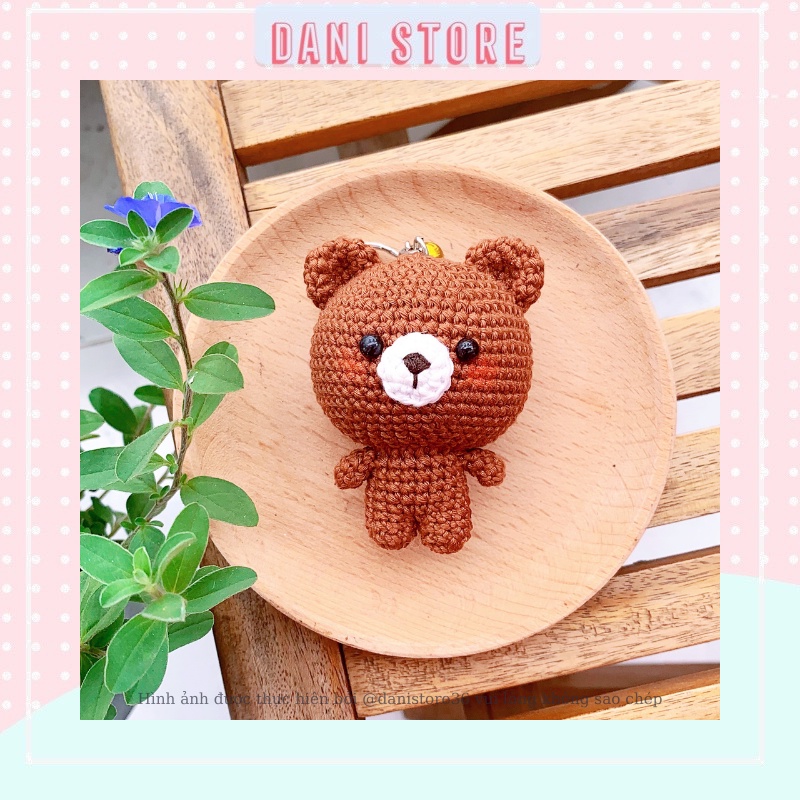 Móc khóa len gấu nâu handmade | made by Dani
