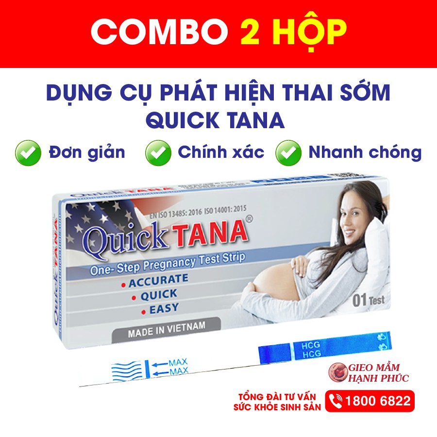  Que thử thai cao cấp QUICK TANA phát hiện sớm nhanh chính xác