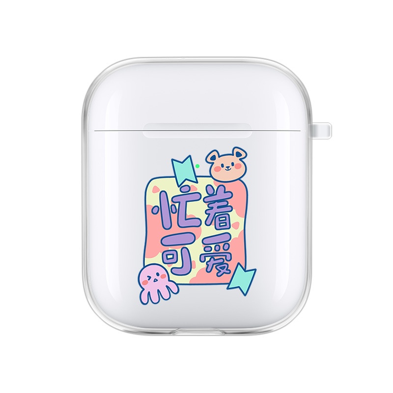 Vỏ Bảo Vệ Hộp Sạc Tai Nghe airpods 1 2 Pro 3rd Generation Pro 1/2 Trong Suốt Chống Sốc Họa Tiết Hoạt Hình Kiểu Nhật Hàn Dễ Thương