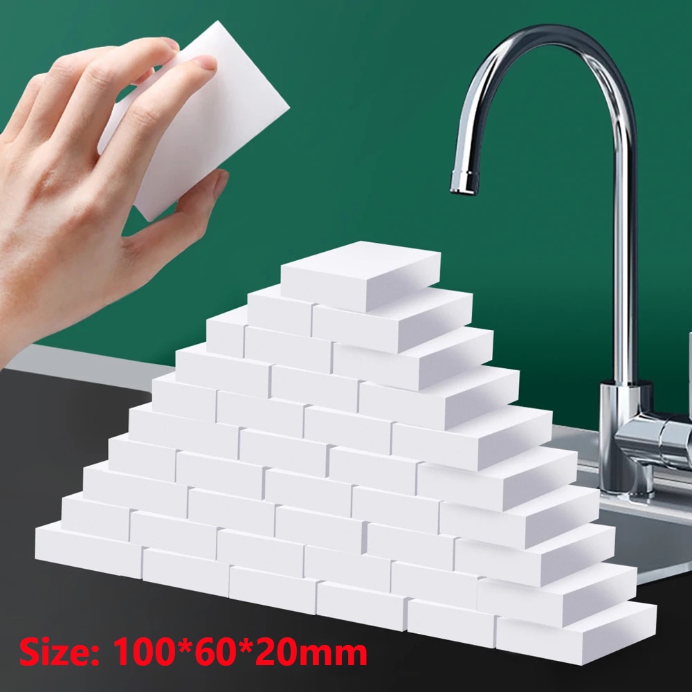Bộ 50 Miếng Bọt Biển Ma Thuật 10x6x2cm Làm Sạch Nhà Bếp / Phòng Tắm