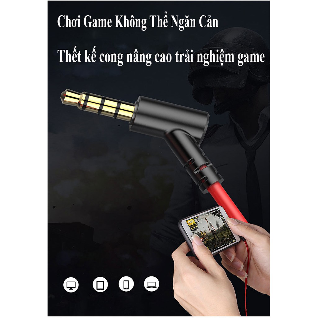 Tai nghe Gaming G6 có mix đàm thoại nghe bước chân,chống đứt,Tai nghe iphone thích hợp các dòng máy samsung,iphone,nokia