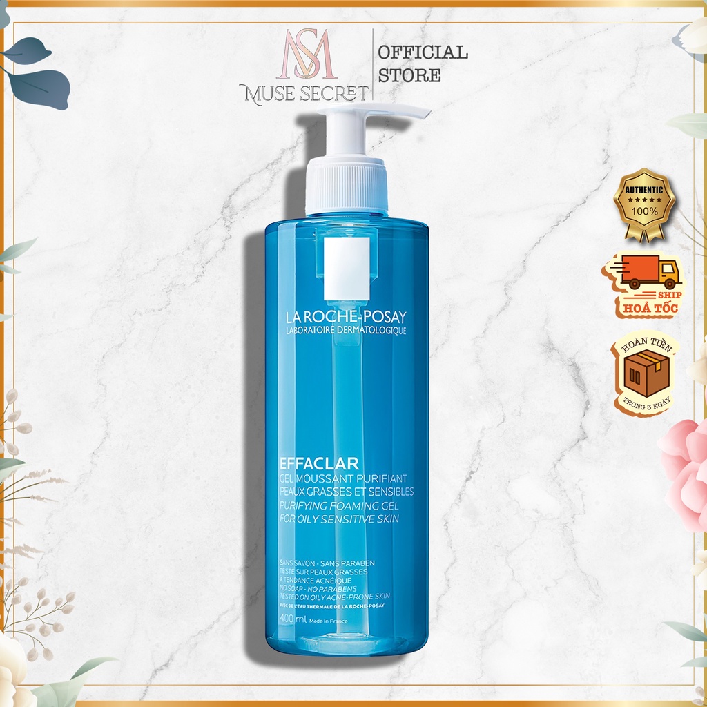 [Quà Tặng Khẩu Trang]Sữa Rửa Mặt La Roche Posay - Effaclar Purifying Foaming Gel Cleanser - Sữa rửa mặt tạo bọt dạng gel
