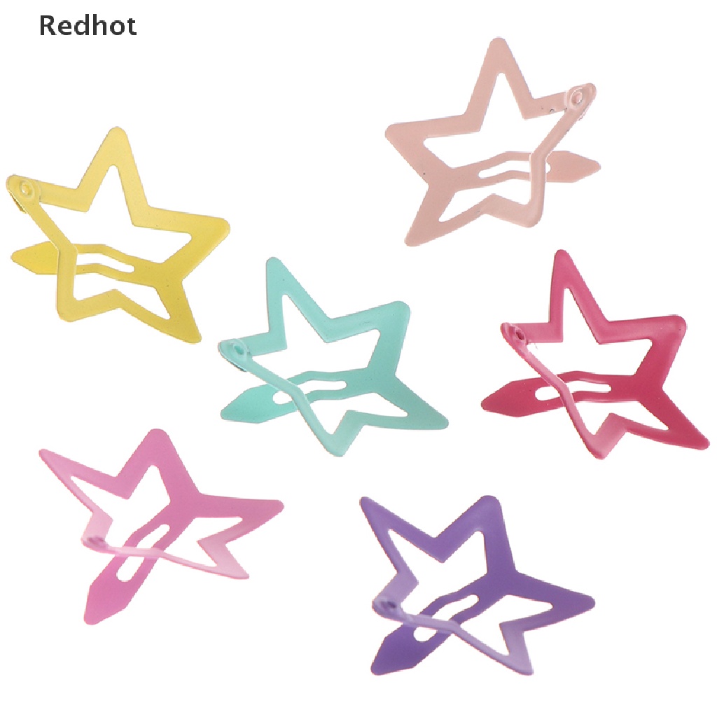 Bộ 6 Kẹp Tóc Kim Loại Hình Ngôi Sao Dễ Thương